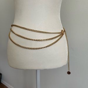 Gold chain belt